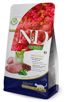 Сухий корм Farmina N&D Quinoa Digestion для дорослих котів з ягням і кіноа М452-522 фото
