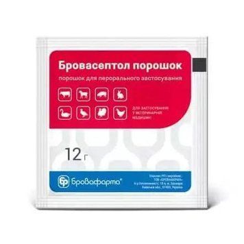 Бровасептол порошок, антибіотик для тварин 12 г IU75-39 фото