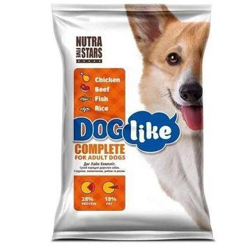 Сухий корм для собак усіх порід Nutra 5 Stars Dog Like Complete курка, телятина, риба та рис, 1 кг SW42-123 фото