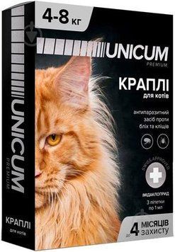 Unicum PREMIUM Краплі від бліх та кліщів для котів 4-8 кг С22-116 фото