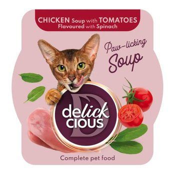Суп для котів Delickcious з м'ясом курки, томатами та шпинатом  K96-22 фото