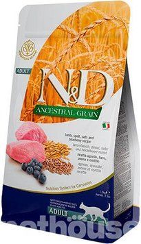 Farmina N&D Prime Grain Free Adult сухий корм з ягням та чорницею для дорослих котів TR752-96 фото